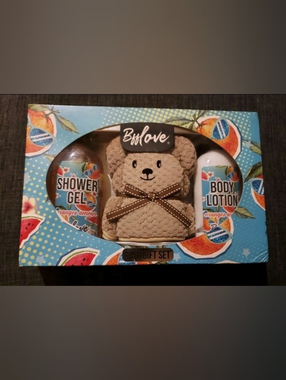 Bear Towel Gift Set with Shower Gel & Body Lotion